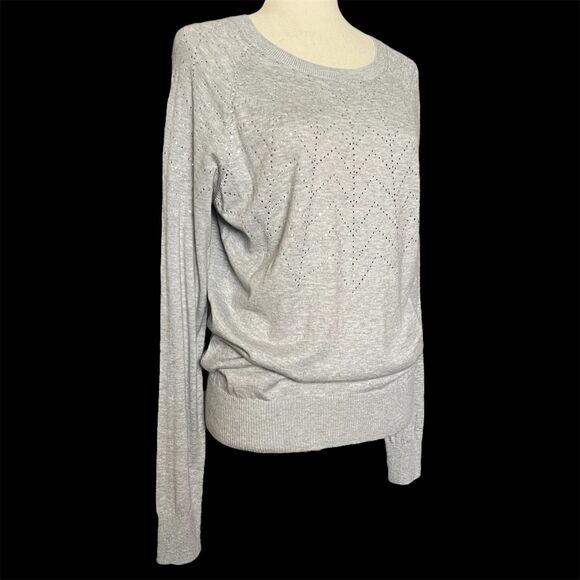 Ted Baker Cotton Cashmere Sweater Size 4 Rhinestones Preppy Holiday Classic Crew - Picture 3 of 11